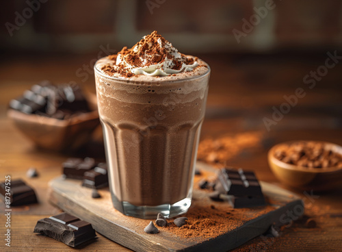 indulgent chocolate milkshake, indulge in a heavenly chocolate milkshake, blending rich flavor with creamy smoothness for pure delight in every sip