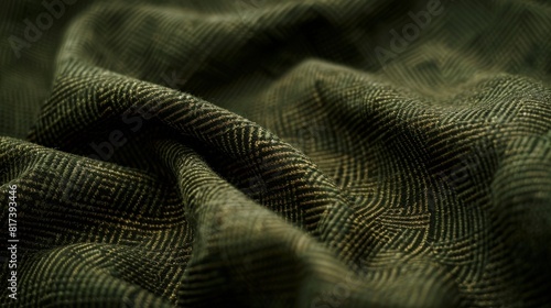 abstract speckled texture and background of textile material or fabric of dark khaki color