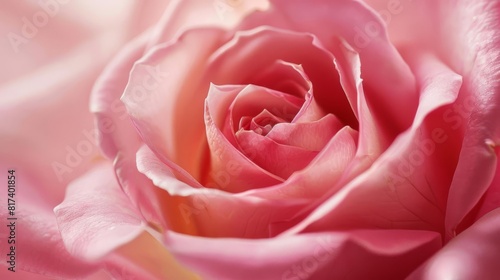 delicate pink rose flower with large pistils macro closeup photography floral background
