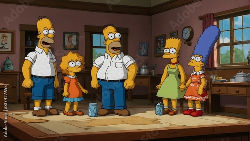 The antics of a dysfunctional family living in the animated town of Springfield, led by a clueless but well-meaning father ai_generated