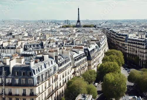 'Panoramic buildings heights Paris view France Town Travel House City Landscape Home Building Clouds Mountain Architecture Paris Old Buildings Europe Colors Skyline Urban Cityscape Tourism Horizon'