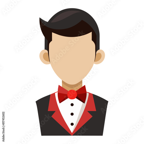 colorful faceless illustration of croupier