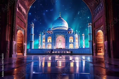 Mesmerizing shot of the famous historic Taj Mahal in Agra, India