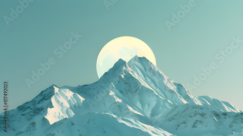 snow covered mountains. Generative AI