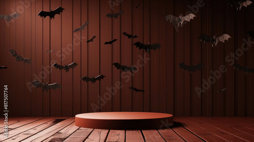Wooden Podium with Subtle Halloween Touches
