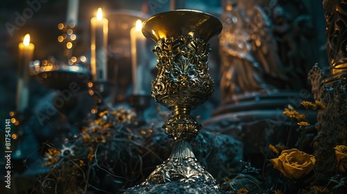 Close-up photo depicting dreams of the Holy Grail