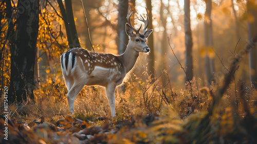Wild Deer in the Forest