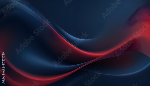 Abstract dark navy blue background wallpaper with red and blue wave pattern