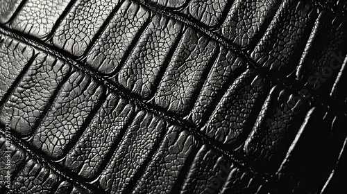 "Elevate Your Style: Embrace the Timeless Sophistication of Black Pebbled Leather Texture"
