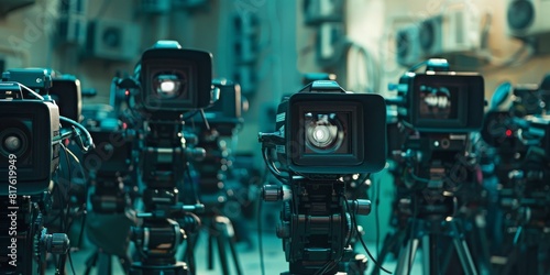 Row of Video Cameras