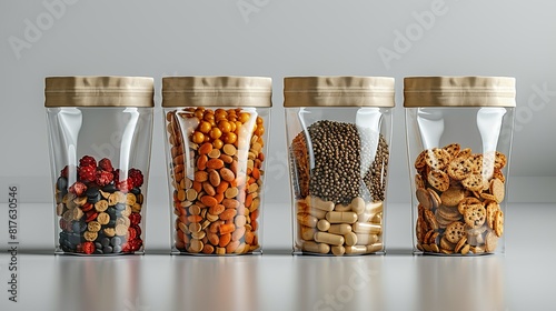 Package Mock-UP, Stand-Up Pouch Packaging Mock-Up, Ideal for displaying stand-up pouch packaging designs, commonly used for snacks, pet food, and health supplements. surrealistic Illustration image,