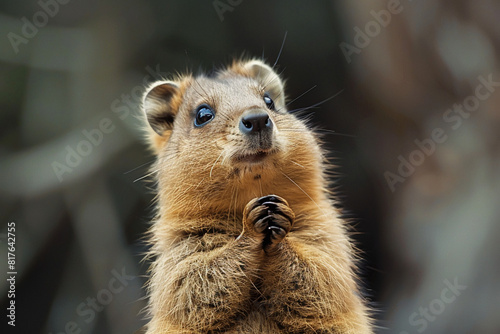 A quokka wearing a comically puzzled expression, scratching its head with a tiny paw as if contemplating a profound mystery