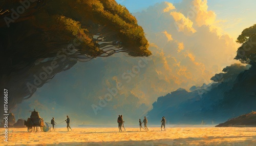 Episches Strand Gemälde