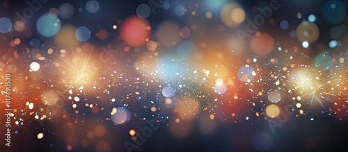 The image features a background composed of sparkles that are blurred creating a mesmerizing effect. Creative banner. Copyspace image