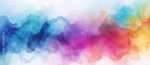 Enhance your design with a vibrant watercolor background offering plenty of copy space for your creative ideas