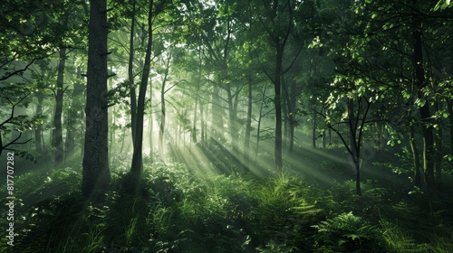 Deep Forests: Dense, Realistic Forests with Sunrays Filtering Through