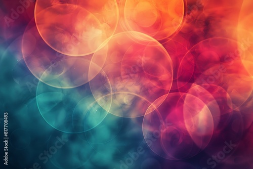 Craft a visually striking abstract background featuring circle colorful