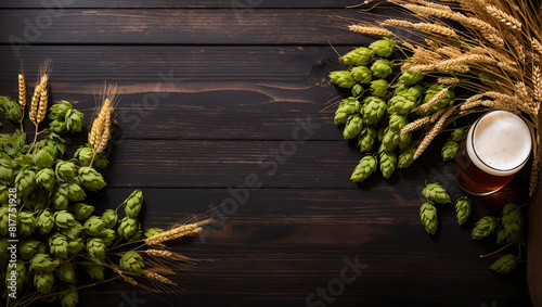 Wheat and hops are also on the table.