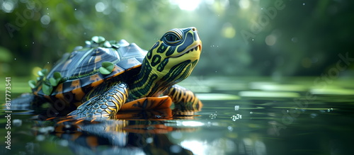 Endangered Hawaiian Green Sea Turtle. World Turtle Day 