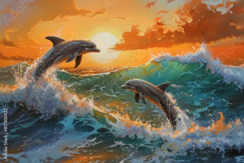 Capture the grace of dolphins