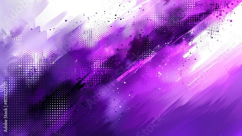  A vibrant purple and white abstract backdrop with myriad dots strewn across the base