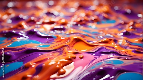 background image of a colored liquid floating in the popular shades of violet, pink, orange, blue, and orange