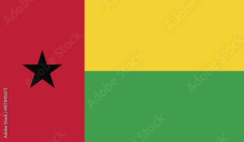 Illustration of the flag of Guinea Bissau