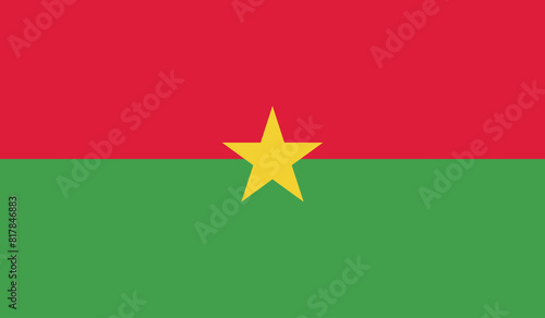 Illustration of the flag of Burkina Faso
