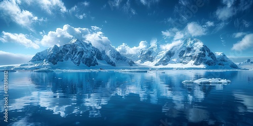 breathtaking panoramic landscape - antarctica