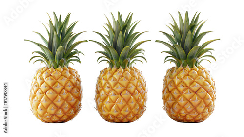 pineapple isolated on transparent background