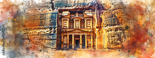 Petra city illustration