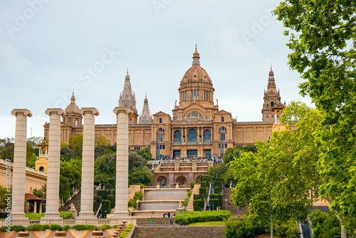 Placa De Espanya, the National Museum in Barcelona. Spain