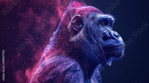 Abstract digital gorilla