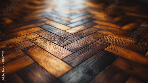 A close up of a wooden floor with a checkered pattern