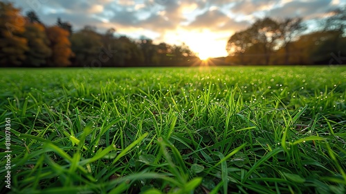 A close-up of freshly cut green grass in a lush pasture.