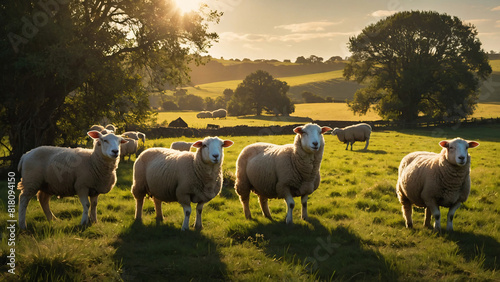 sheep farming in the countryside