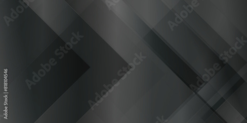 Luxury deep black dynamic abstract vector geometric lines patterns and squares, Luxury modern seamless abstract geometric black pattern, empty black and white tiles on black background with space.