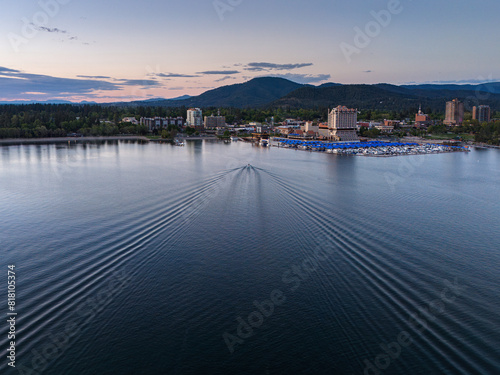 Coeur d'Alene aerial view lake idaho