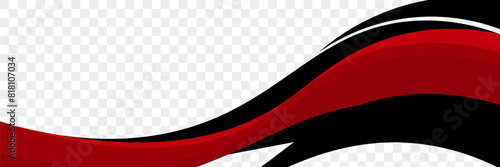 Vector black and red line background curve element with white space for text and message design, overlapping layers, vector