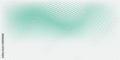 Green - turquoise background divided by diagonal. Vector illustration Background into two colors with halftone. vector eps10