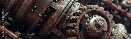 Close up of a machine with gears on it