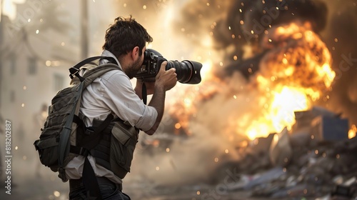 Photojournalist in Action: As a news story unfolds, the photojournalist is on the scene, taking pictures that tell a compelling visual story and bring attention to important events