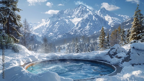 Ski Resort in the Mountains A Relaxing Hot Tub Spa