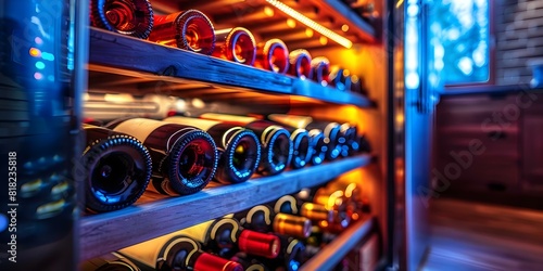 Kitchen wine fridge temperaturecontrolled appliance for storing wine enhancing preservation and taste. Concept Kitchen Appliances, Wine Storage, Temperature Control, Preservation, Wine Taste