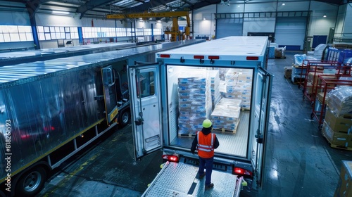 Cold Chain Logistics Show refrigerated goods being transported