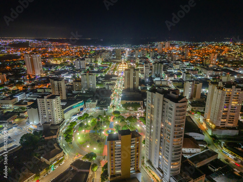 City of Apucarana, Paraná, Brazil during illuminated night.