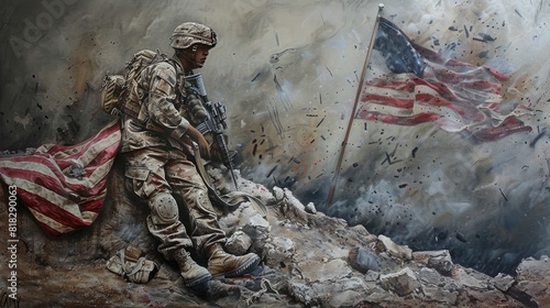 Honoring Heroes: American Flag Material Commemorating War Veterans