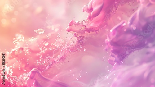 A luminous aura of sweet perfume enveloping a dreamy pink aura