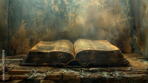 sacred first book of the bible symbolizing christian faith and doctrine conceptual photography