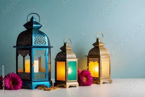 modern beautiful minimalistic eid ul adha eid ul fitr ramadan Mubarak Islamic lantern celebration background